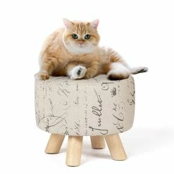 Promo 🛒 Adeco Foot Rest Ottoman Pet Stool Beige 🎁 17 Promo 🛒 Adeco Foot Rest Ottoman Pet Stool Beige 🎁 -Adeco Shop Adeco Foot Rest Ottoman Pet Stool 5