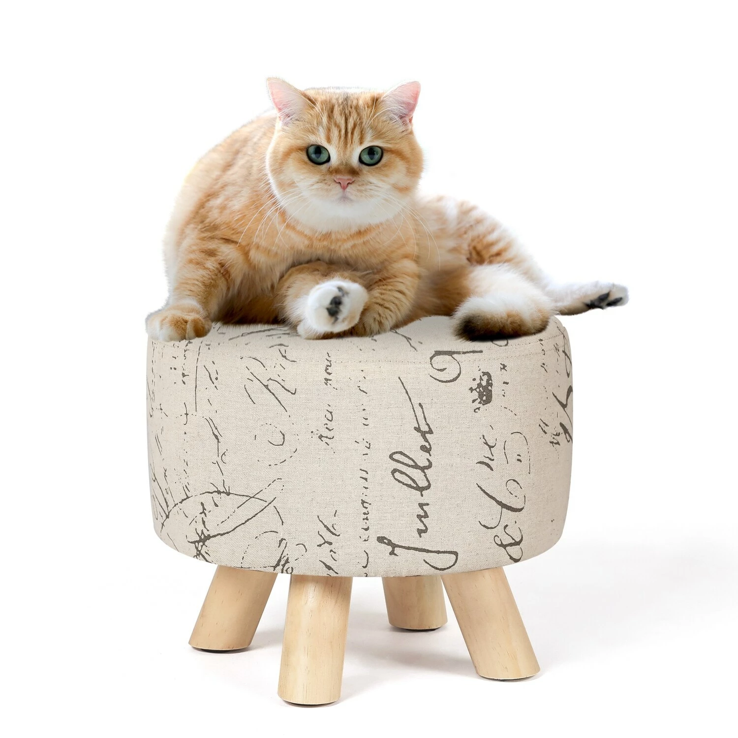 Promo 🛒 Adeco Foot Rest Ottoman Pet Stool Beige 🎁 8 Promo 🛒 Adeco Foot Rest Ottoman Pet Stool Beige 🎁 - Image 6
