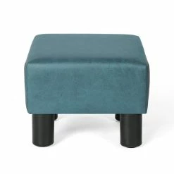 Cheap 🎁 Adeco Footrest Small Square Ottoman Fabric Modern Seat Chair Footstool 😀 -Adeco Shop Adeco Footrest Small Square Ottoman Fabric Modern Seat Chair Footstool 4