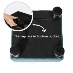 Cheap 🎁 Adeco Footrest Small Square Ottoman Fabric Modern Seat Chair Footstool 😀 -Adeco Shop Adeco Footrest Small Square Ottoman Fabric Modern Seat Chair Footstool 6