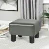 Cheap 💯 Adeco Footrest Small Square Ottoman Stool PU Leather Modern Footstool 👍 -Adeco Shop Adeco Footrest Small Square Ottoman Stool PU Leather Modern Footstool