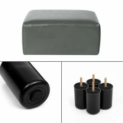 Cheap 💯 Adeco Footrest Small Square Ottoman Stool PU Leather Modern Footstool 👍 -Adeco Shop Adeco Footrest Small Square Ottoman Stool PU Leather Modern Footstool 7