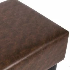Flash Sale 🥰 Adeco Footrest Square Ottoman Stool PU Leather Seat Chair Footstool 🌟 -Adeco Shop Adeco Footrest Square Ottoman Stool PU Leather Seat Chair Footstool 9