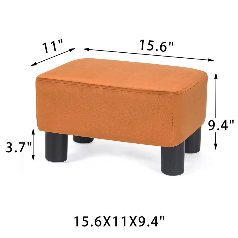 Best Sale ๐ Adeco Footstool Ottoman Fabric Footrest Modern Rectangular Stool Green ๐ 5 Best Sale ๐ Adeco Footstool Ottoman Fabric Footrest Modern Rectangular Stool Green ๐ - Image 3