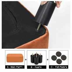Best Sale ๐ Adeco Footstool Ottoman Fabric Footrest Modern Rectangular Stool Green ๐ 20 Best Sale ๐ Adeco Footstool Ottoman Fabric Footrest Modern Rectangular Stool Green ๐ -Adeco Shop Adeco Footstool Ottoman Fabric Footrest Modern Rectangular Stool 3