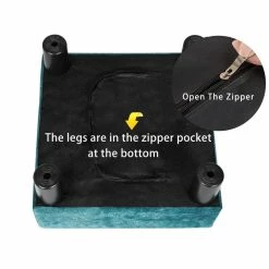 Buy ⭐ Adeco Footstool Ottoman PU Leather Footrest Modern Square Stool Blue ⌛ -Adeco Shop Adeco Footstool Ottoman PU Leather Footrest Modern Square Stool 10