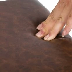 Buy ⭐ Adeco Footstool Ottoman PU Leather Footrest Modern Square Stool Blue ⌛ -Adeco Shop Adeco Footstool Ottoman PU Leather Footrest Modern Square Stool 5