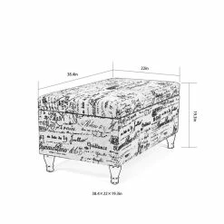 Cheap 🌟 Adeco French Storage Ottoman Footstool Bench With Lift Top Ocean 👍 -Adeco Shop Adeco French Storage Ottoman Footstool Bench with Lift Top 2