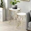 Best deal 🎁 Adeco Goldtone Metal And Glass Nesting Side Table (Set Of 2) 🌟 -Adeco Shop Adeco Goldtone Metal and Glass Nesting Side Table 28Set of 229