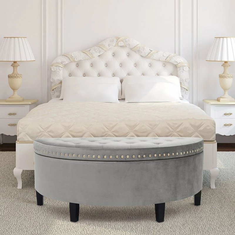 Hot Sale ๐ Adeco Distressed Faux Leather / Tufted Velvet Storage Ottoman Bench Navy Velvet ๐คฉ 13 Hot Sale ๐ Adeco Distressed Faux Leather / Tufted Velvet Storage Ottoman Bench Navy Velvet ๐คฉ - Image 11
