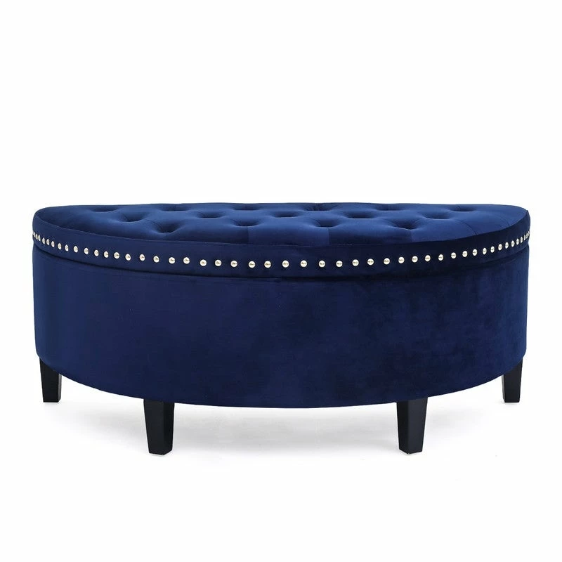 Hot Sale ๐ Adeco Distressed Faux Leather / Tufted Velvet Storage Ottoman Bench Navy Velvet ๐คฉ 17 Hot Sale ๐ Adeco Distressed Faux Leather / Tufted Velvet Storage Ottoman Bench Navy Velvet ๐คฉ - Image 15