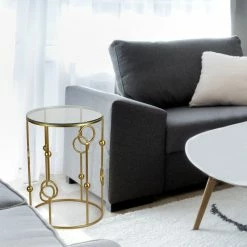 Top 10 โ Adeco Set Of 2 Nesting Goldtone Postmodern End Tables - Set Of 2 ๐ 15 Top 10 โ Adeco Set Of 2 Nesting Goldtone Postmodern End Tables - Set Of 2 ๐ -Adeco Shop Adeco Home Garden Patio Accent Metal Nesting Postmodernism Golden Side End Tea Coffee Tables 28Set of 229 3