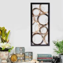 Buy 🧨 Adeco Large Metal Wall Sculpture Decor With Frame 🎉 -Adeco Shop Adeco Large Metal Wall Sculpture Decor with Frame