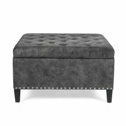 Cheap ๐ฅ Adeco Large Square Footstool Fabric Storage Ottoman Bench Dark Grey ๐งจ 14 Cheap ๐ฅ Adeco Large Square Footstool Fabric Storage Ottoman Bench Dark Grey ๐งจ -Adeco Shop Adeco Large Square Footstool Fabric Storage Ottoman Bench 7C Dark Gray 2