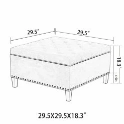 Cheap ๐ฅ Adeco Large Square Footstool Fabric Storage Ottoman Bench Dark Grey ๐งจ 16 Cheap ๐ฅ Adeco Large Square Footstool Fabric Storage Ottoman Bench Dark Grey ๐งจ -Adeco Shop Adeco Large Square Footstool Fabric Storage Ottoman Bench 7C Dark Gray 4