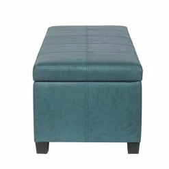 Flash Sale ✔️ Adeco Large Storage Ottoman Bench End Of Bed Bench Rectangular Leather Grey 🎉 -Adeco Shop Adeco Large Storage Ottoman Bench End of Bed Bench Rectangular Leather 8