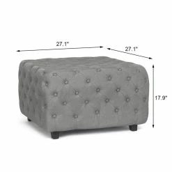 Promo 🌟 Adeco Linen Fabric Standard Ottoman Bench Square Cube Foot Rest Stool Off White 😀 -Adeco Shop Adeco Linen Fabric Standard Ottoman Bench Square Cube Foot Rest Stool 13