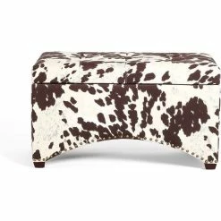 Best reviews of 🥰 Adeco Linen Fabric Storage Ottoman Bench Footstool,Nailhead Trim Cows 😍 -Adeco Shop Adeco Linen Fabric Storage Ottoman Bench Footstool2CNailhead Trim 2