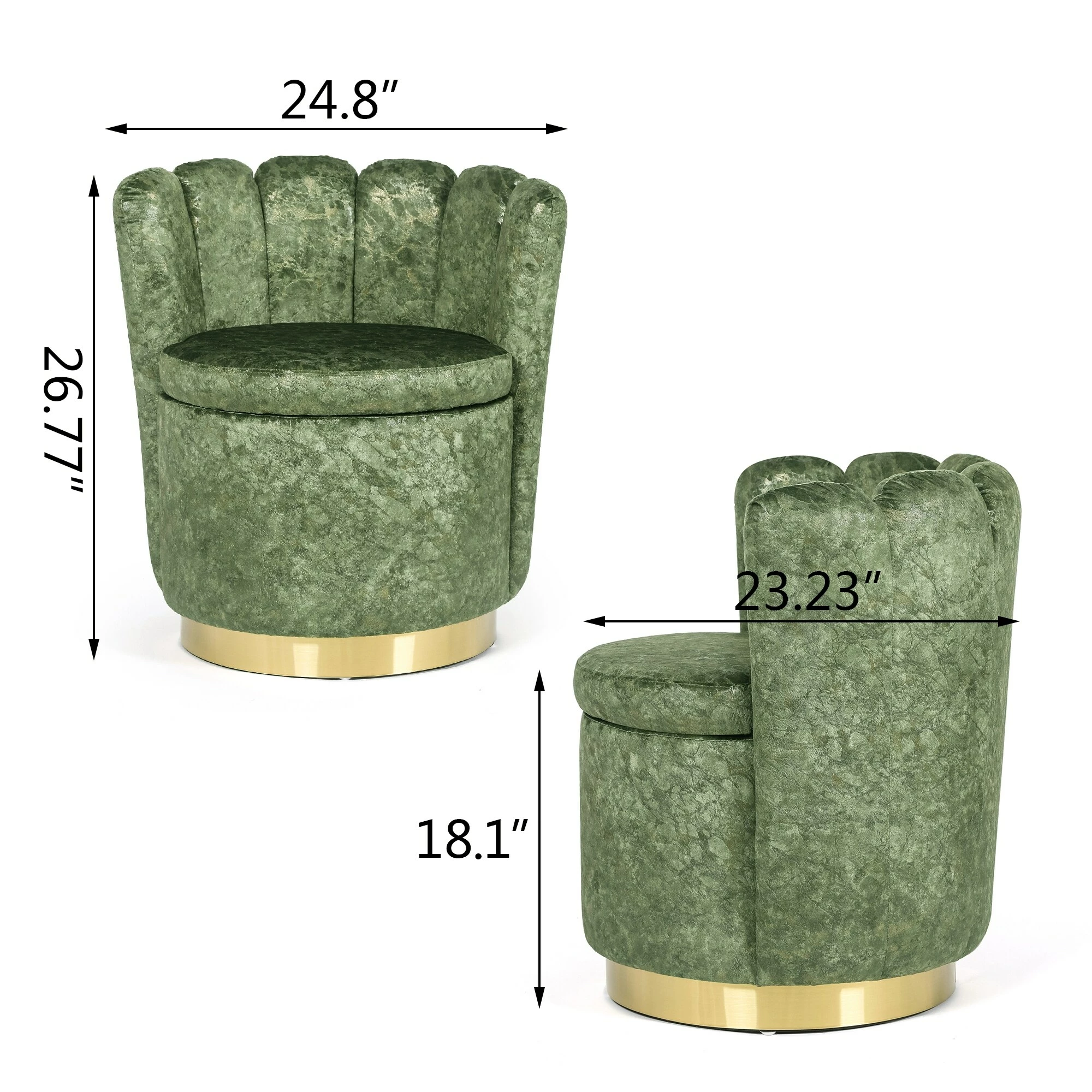 Buy ๐ฏ Adeco Living Room Chair With Storage Accent Chair With Removable Lid - 24.8โ L X 23.23โ W X 26.77โ H Green ๐ 8 Buy ๐ฏ Adeco Living Room Chair With Storage Accent Chair With Removable Lid - 24.8โ L X 23.23โ W X 26.77โ H Green ๐ - Image 6