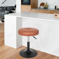 Best reviews of ⌛ Adeco Makeup Adjustable Faux Leather Round Ottoman 360° Swivel Freely Vanity Stool Brown 🔥 -Adeco Shop Adeco Makeup Adjustable Faux Leather Round Ottoman 360C2B0 Swivel Freely Vanity Stool 10