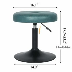 Best reviews of ⌛ Adeco Makeup Adjustable Faux Leather Round Ottoman 360° Swivel Freely Vanity Stool Brown 🔥 -Adeco Shop Adeco Makeup Adjustable Faux Leather Round Ottoman 360C2B0 Swivel Freely Vanity Stool 2