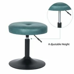 Best reviews of ⌛ Adeco Makeup Adjustable Faux Leather Round Ottoman 360° Swivel Freely Vanity Stool Brown 🔥 -Adeco Shop Adeco Makeup Adjustable Faux Leather Round Ottoman 360C2B0 Swivel Freely Vanity Stool 3