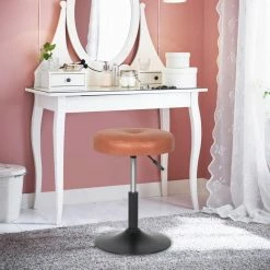 Best reviews of ⌛ Adeco Makeup Adjustable Faux Leather Round Ottoman 360° Swivel Freely Vanity Stool Brown 🔥 -Adeco Shop Adeco Makeup Adjustable Faux Leather Round Ottoman 360C2B0 Swivel Freely Vanity Stool 8