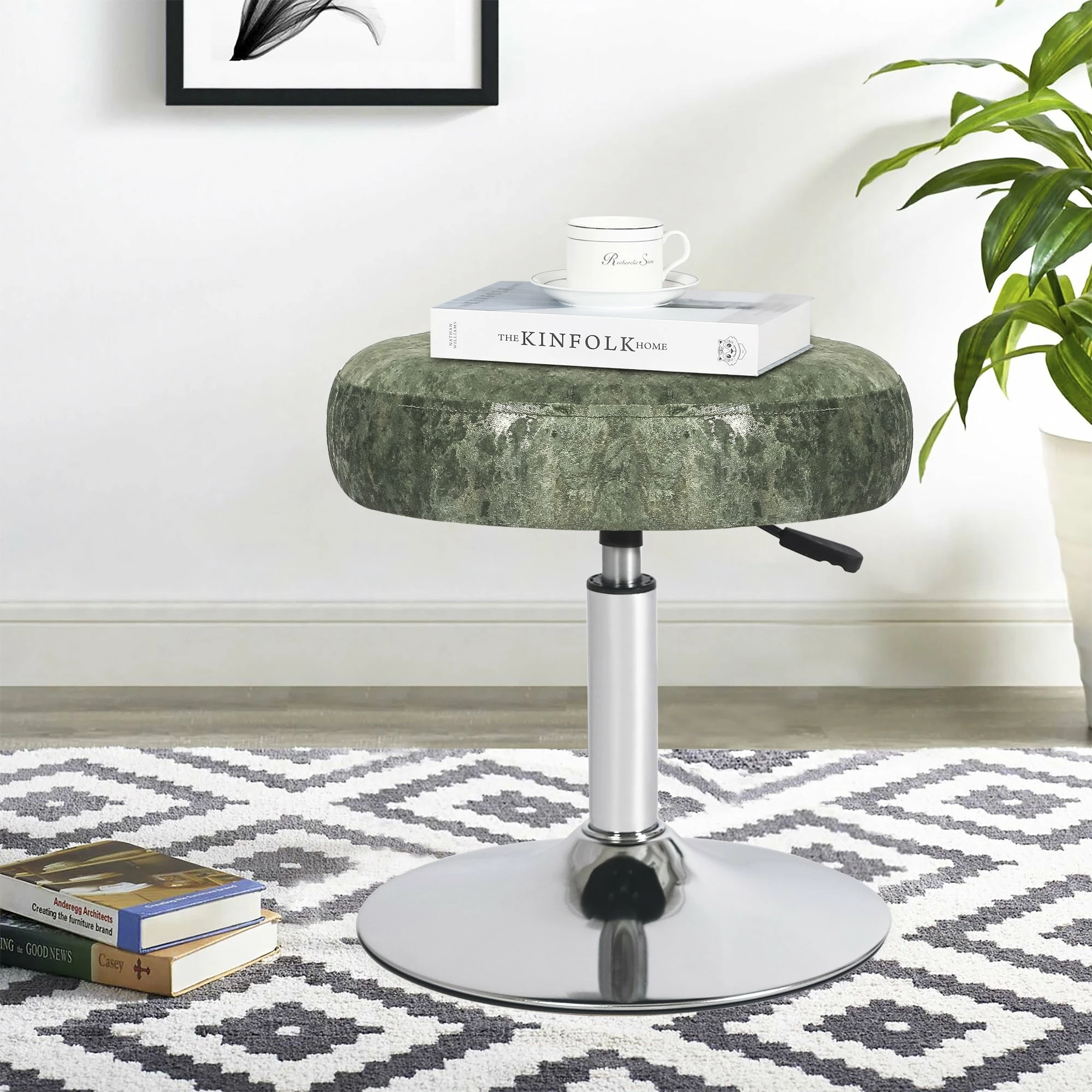 Best deal ๐ฅฐ Adeco Makeup Vanity Stool Chair Round Ottoman Tufted 360ยฐ Swivel Adjustable - 16.1"x16.1"23.2" Blue-fabric ๐ 14 Best deal ๐ฅฐ Adeco Makeup Vanity Stool Chair Round Ottoman Tufted 360ยฐ Swivel Adjustable - 16.1"x16.1"23.2" Blue-fabric ๐ - Image 12