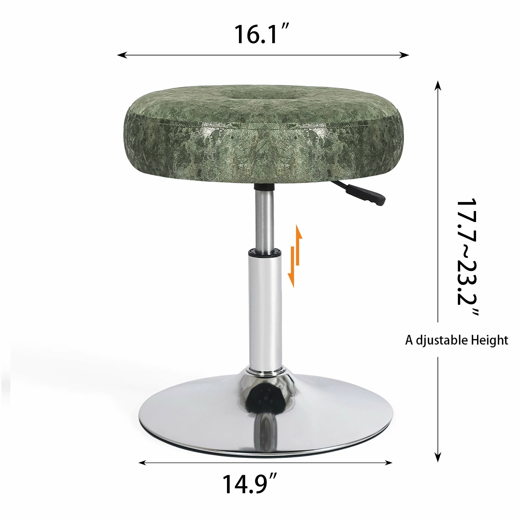 Best deal ๐ฅฐ Adeco Makeup Vanity Stool Chair Round Ottoman Tufted 360ยฐ Swivel Adjustable - 16.1"x16.1"23.2" Blue-fabric ๐ 17 Best deal ๐ฅฐ Adeco Makeup Vanity Stool Chair Round Ottoman Tufted 360ยฐ Swivel Adjustable - 16.1"x16.1"23.2" Blue-fabric ๐ - Image 15