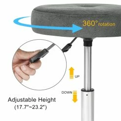 Best deal ๐ฅฐ Adeco Makeup Vanity Stool Chair Round Ottoman Tufted 360ยฐ Swivel Adjustable - 16.1"x16.1"23.2" Blue-fabric ๐ 23 Best deal ๐ฅฐ Adeco Makeup Vanity Stool Chair Round Ottoman Tufted 360ยฐ Swivel Adjustable - 16.1"x16.1"23.2" Blue-fabric ๐ -Adeco Shop Adeco Makeup Vanity Stool Chair Round Ottoman Tufted 360C2B0 Swivel Adjustable 6