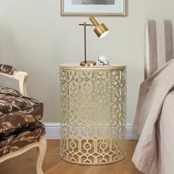 Coupon ❤️ Adeco Metal Accent Nesting Tables Set Of 2 Round End Side Coffee Table 💯 -Adeco Shop Adeco Metal Accent Nesting Tables Set of 2 Round End Side Coffee Table 1