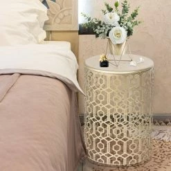 Coupon ❤️ Adeco Metal Accent Nesting Tables Set Of 2 Round End Side Coffee Table 💯 -Adeco Shop Adeco Metal Accent Nesting Tables Set of 2 Round End Side Coffee Table 2