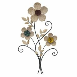 Wholesale 🧨 Adeco Metal Flower Wall Art Decor Floral Wall Sculpture 😀 -Adeco Shop Adeco Metal Flower Wall Art Decor Floral Wall Sculpture 2