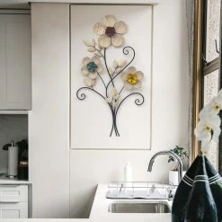 Wholesale 🧨 Adeco Metal Flower Wall Art Decor Floral Wall Sculpture 😀 -Adeco Shop Adeco Metal Flower Wall Art Decor Floral Wall Sculpture 3