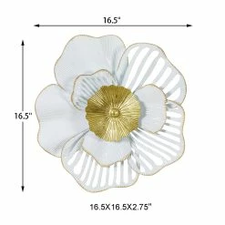 New ✨ Adeco Metal Flower Wall Decor 3D Luxurious Wall Sculpture 🛒 -Adeco Shop Adeco Metal Flower Wall Decor 3D Luxurious Wall Sculpture 2