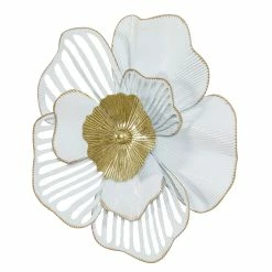 New ✨ Adeco Metal Flower Wall Decor 3D Luxurious Wall Sculpture 🛒 -Adeco Shop Adeco Metal Flower Wall Decor 3D Luxurious Wall Sculpture 3