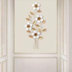 Brand new ⌛ Adeco Metal Flowers Wall Art Decor Wall Hanging Sculpture 👏