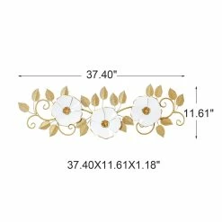 Wholesale ❤️ Adeco Metal Flowers Wall Decor Floral Leaf Wall Decorations 🧨 -Adeco Shop Adeco Metal Flowers Wall Decor Floral Leaf Wall Decorations 3