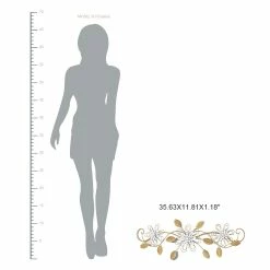 Best Pirce 🔥 Adeco Metal Flowers Wall Decor Modern Wall Hanging Leaf Sculpture ⭐ -Adeco Shop Adeco Metal Flowers Wall Decor Modern Wall Hanging Leaf Sculpture 2