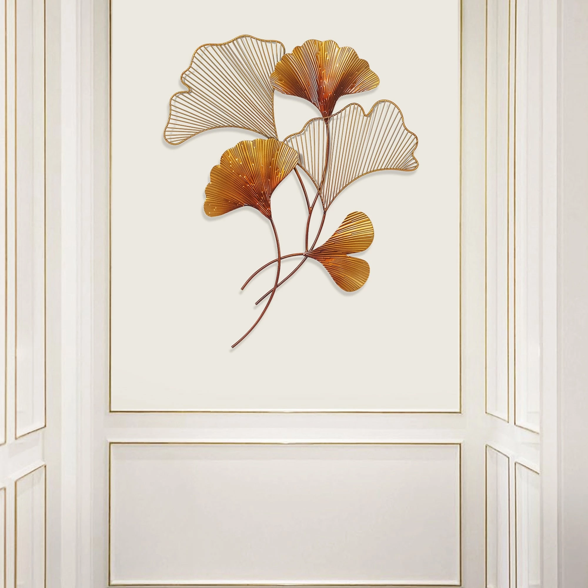 Hot Sale โ๏ธ Adeco Metal Ginkgo Leaves Wall Art Decor ๐คฉ 3 Hot Sale โ๏ธ Adeco Metal Ginkgo Leaves Wall Art Decor ๐คฉ