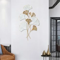 Cheap ๐ Adeco Metal Ginkgo Leaves Wall Decor Wall Hanging Art Sculpture ๐คฉ