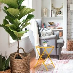 Cheapest 🧨 Adeco Metal Round Coffee End Table Folding Side Patio Living Room Yellow 👍 -Adeco Shop Adeco Metal Round Coffee End Table Folding Side Patio Living Room 13