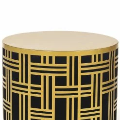 Top 10 😍 Adeco Metal Round End Table - 15.75"D X 15.75"W X 16.93"H 👍 -Adeco Shop Adeco Metal Round Coffee Table2C Side Table End Table Multifunctional Use is covered with a layer of black velvet 6