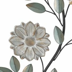 Budget 💯 Adeco Metal Tree Wall Art With Tricolor Flowers 🎉 -Adeco Shop Adeco Metal Tree Wall Art with Tricolor Flowers 2