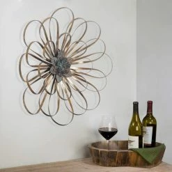 Cheapest 😍 Adeco Metal Wall Art Gold Iron Multiple Layer Home Decor Sculpture 🧨 -Adeco Shop Adeco Metal Wall Art Gold Iron Multiple Layer Home Decor Sculpture 2