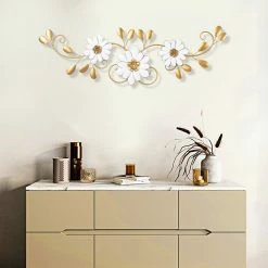 Top 10 🥰 Adeco Metal Wall Decor 3 Pcs Flowers Hanging Leaf Sculpture 🔔