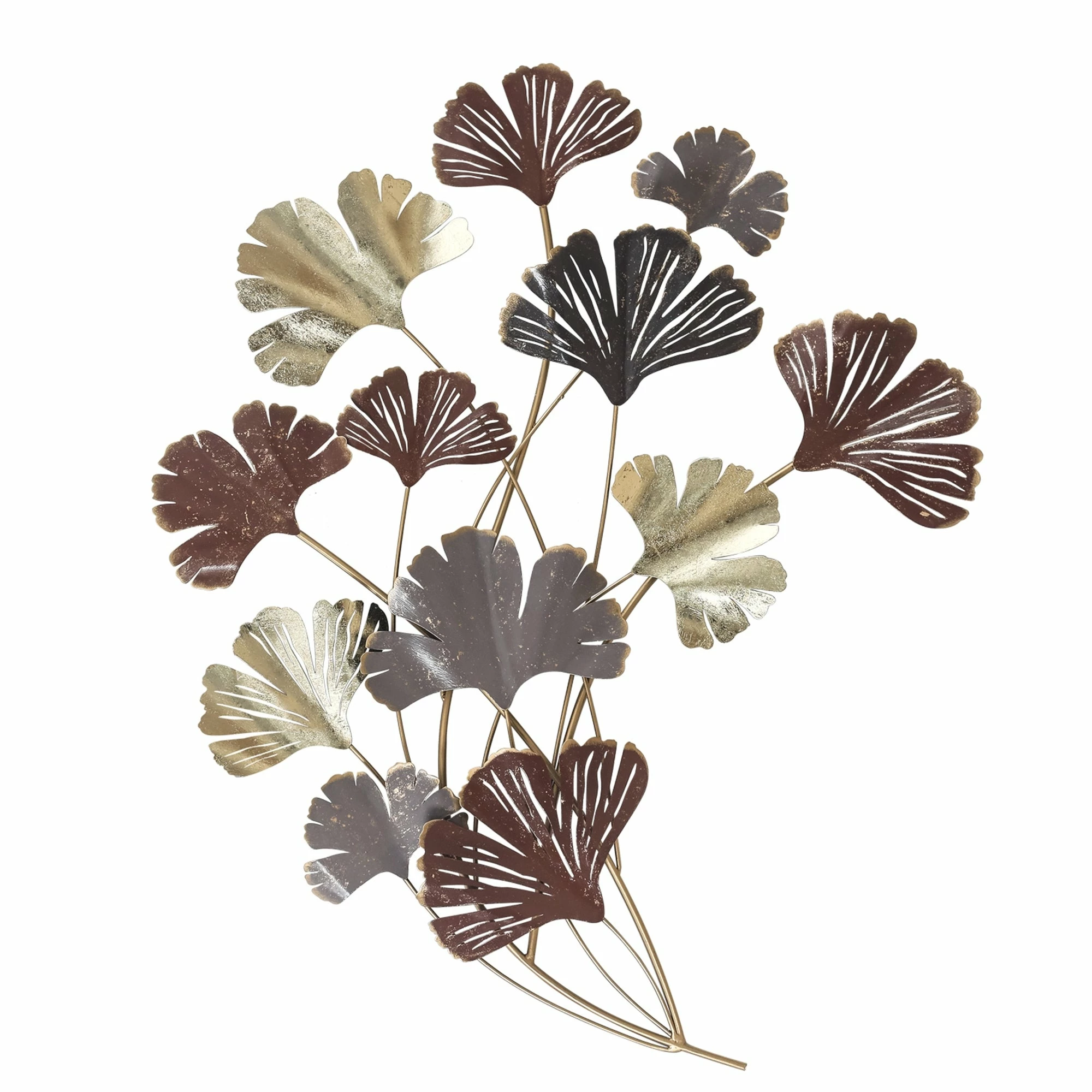 Outlet π Adeco Metal Wall Decor Gold Ginkgo Leaves Wall Sculpture π 4 Outlet π Adeco Metal Wall Decor Gold Ginkgo Leaves Wall Sculpture π - Image 2