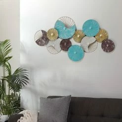 Discount 🎁 Adeco Metal Wall Decor Large Abstract Lotus Leaf Wall Sculpture 👏 -Adeco Shop Adeco Metal Wall Decor Large Abstract Lotus Leaf Wall Sculpture 2