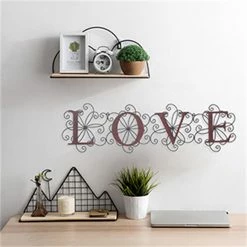 Outlet 🌟 Adeco Modern Black Metal LOVE Wall Decor ⭐