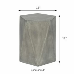 Deals ❤️ Adeco Modern Concrete End Side Table Indoor Outdoor Hexagon Accent 🛒 -Adeco Shop Adeco Modern Concrete End Side Table Indoor Outdoor Hexagon Accent 3